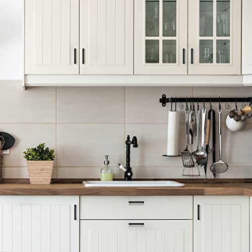 Ravinte Matte Black Cabinet Handles Square Pulls 3-1/2 Inch 10 Pack - size: 4 Inch (3-1/2 Inch Hole Center)