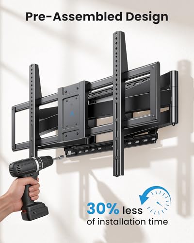 USX STAR Full Motion TV Wall Mount Bracket for 85 86 90 98 100 120 inch TVs - size: 60-120"