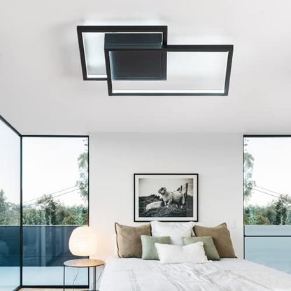 Modern Ceiling Light,Black Flush Mount Modern Light Fixtures Ceiling - size: 2-light