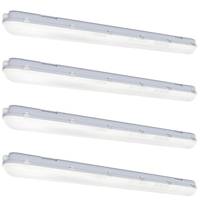 4FT LED Vapor Tight Light 60W 6600LM IP65 5000K Shop Light 4Pack ETL - size: 4 Pack