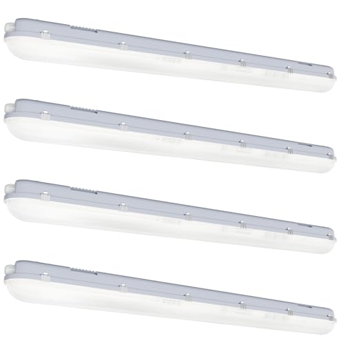 4FT LED Vapor Tight Light 60W 6600LM IP65 5000K Shop Light 4Pack ETL - size: 4 Pack
