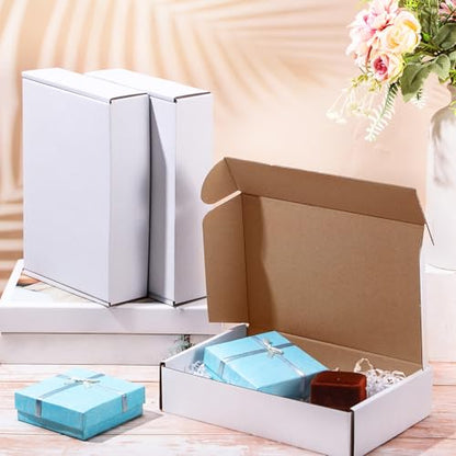 Qilery 200 Pcs 7.09 x 5.12 x 1.97 Inches Mailing Boxes White Mailer Boxes - size: 7.09 x 5.12 x 1.97 Inches