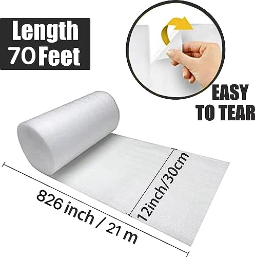 12"x 140'Foam Wrap Rolls for Moving Packing Foam Roll Packing Materials Shipping Packing Moving Supplies, Thick Cushion packaging wraps for Protect Glasses,Fragile Items,Dishes (2 PACK-30 * 25M) - size: 2 PACK-30*25M