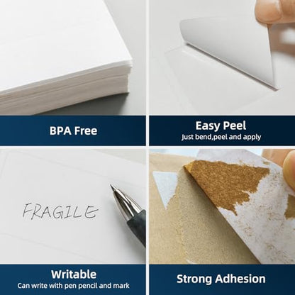 100 Sheets 1000 Pcs 2”x4” 10 Up Shipping Address Labels Compatible with Laser and Inkjet Printers, 2x4 10 Per Page Strong Adhesive Internet Mailing Shipping Labels - size: 2"x4"--1000 Labels