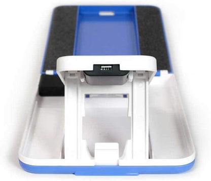 Standard At-Home Pedicure Kit & Foot Rest – Adjustable Pedicure Station for Toenail Care, Trimming, Filing & Nail Polish – Comfortable DIY Foot & Nail Care (Blue)