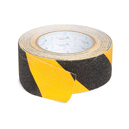 Blue Summit Supplies 2 Pk Anti Slip Tread Tape, 2" x 30', Black and Yellow