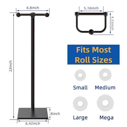 RUACQ Bathroom Toilet Paper Holder Stand, Oil Rubbed Bronze - color: Oil Rubbed Bronze