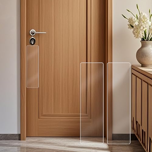 2 PCS 4"x14" Door Scratch Protector Dog, Self-Adhesive, Rounded Corners - color: 2 PCS, size: 4"*14"