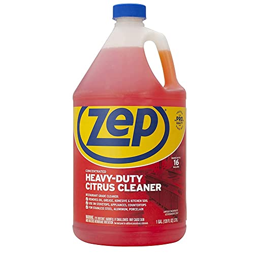 Zep Heavy-Duty Citrus Degreaser 1 Gal (Case of 4) and Cleaner Concentrate Professional Sprayer Bottle (Case of 9) - ZUCIT128 - Professional Strength Kitchen Grade Formula