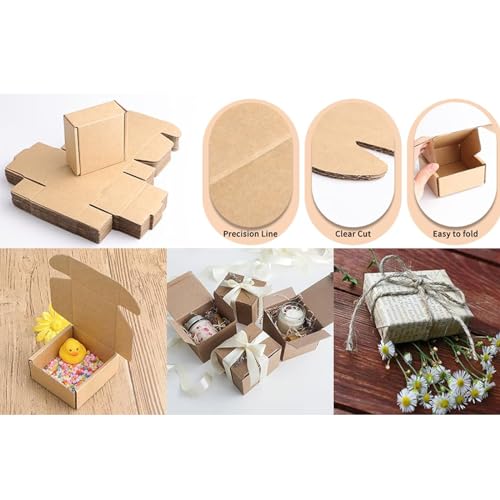 Ellbest 20pcs Mini Packing Boxes, 3.38 * 3.38 * 1.53 inches - size: 3.38 x 3.3 x 1.53 inches
