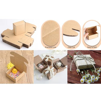 Ellbest 20pcs Mini Packing Boxes, 3.38 * 3.38 * 1.53 inches - size: 3.38 x 3.3 x 1.53 inches