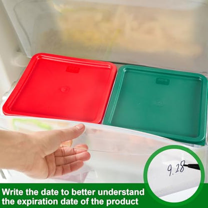 FoldTier 2 Pcs Square Food Storage Containers, Green, Red, 12 Qt - color: Green, Red, size: 12 Qt
