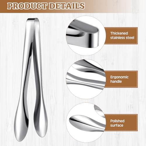 2 Pack Silver Polished Serving Tongs 9 Inch,12 Inch - color: Silver, size: 9 Inch, 12 Inch