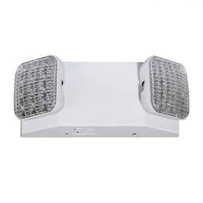 GZRUIYANG Emergency Lights with Battery Backup, LED Commercial Emergency Lighting Fixtures Two Head Adjustable, UL 924 Certified, Hardwired Emergency Exit Light for Business - 1 Pack(White) - color: White, size: 1 Pack