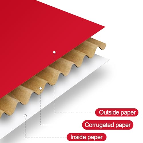 Spakon 50 Packs Shipping Boxes, Cardboard, Red, 9x 6 x 2.36 Inches - color: Red, size: 9 x 6 x 2.36 Inches