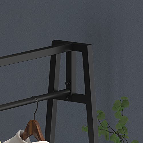 HOMEKAYT Black Clothing Racks for Hanging Clothes, Modern Clothes Rack Heavy Duty Display Rack for Home and Clothing Store 47''L-Black - color: black