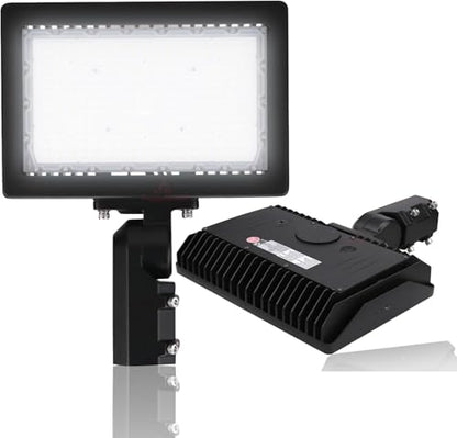 RuggedGrade 70W Kivo Series LED Flood Light - color: Black - 5000K, size: 70W–Slip Fit Mount & Yoke Mount–Kivo