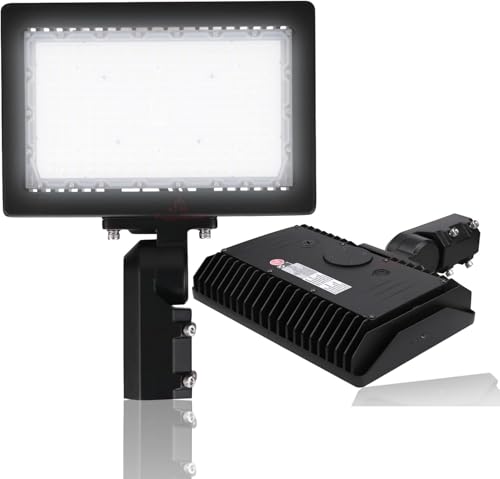 RuggedGrade 70W Kivo Series LED Flood Light - color: Black - 5000K, size: 70W–Slip Fit Mount & Yoke Mount–Kivo