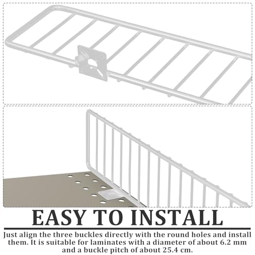 Yaocom 10 Pcs Gondola Shelf Fence 48x3'' Retail Front Wire Guard, White - color: White, size: 48" x 3"