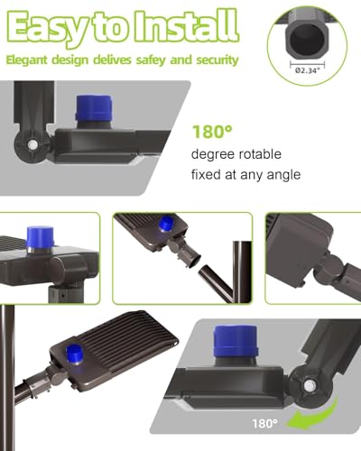 YXL LED Parking Lot Light, 200W Light with Dusk to Dawn Photocell, 28000LM 5000K, Slipfitter Mount, IP65 Waterproof, LED Area Light for Parking Lot, Driveway, Street, Yard and Stadium, 3 Pack - size: 200W Slipfitter 3Pack