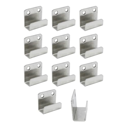 Coshar 10PCS Stainless Steel Tile Hanger Bracket Hook, 15mm Inner Width - size: 15mm Inner Width(Silver)