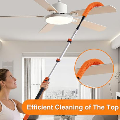 22FT Reach Duster Kit, Dual Lock for Ceiling Fan & Window Cleaning - size: 3-16FT
