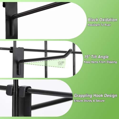 60 Pcs Gridwall Hooks, 8 Inch Grid Wall Hook Display for Gridwall Panels - size: 8 Inch