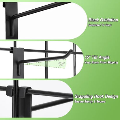 60 Pcs Gridwall Hooks, 8 Inch Grid Wall Hook Display for Gridwall Panels - size: 8 Inch