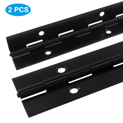 2Pcs 12 Inch Heavy Duty Piano Hinges, Black - size: 12 Inch