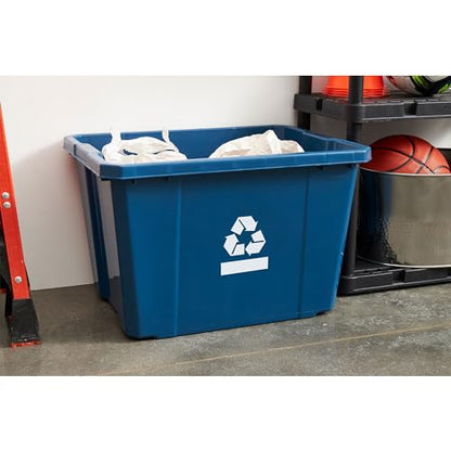 Gracious Living 17 Gallon/64 Litre Curbside Blue Box Recycling Bin, 12 Pack - size: 12 Pack