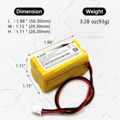 (2-Pack) 4.8V 800mAh Ni-Cd Battery for BL93NC487, BAA-48R - color: 2-Pack