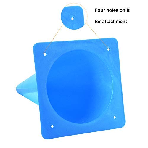 [7 Pack] Traffic Safety Cones, 15 Inch Orange Parking Cones Training Cones, Plastic Cones for Indoor/Outdoor Activity & Festive Events - color: Blue, size: 15inch