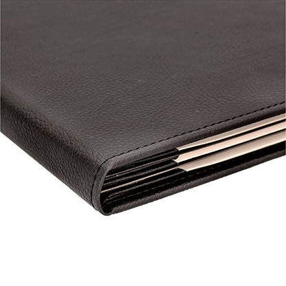 Menu Covers Made of Premium Faux Leather (10-Pack) - 8.5" X 11" - 6 Views - Black - color: Black, size: 6 Views