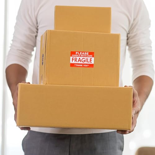 Hybsk Please Handle with Care Fragile Stickers Warning Labels for Shipping Packing Thank You Total 300 Labels Per Roll (2x3 Inch) - size: 2x3 Inch
