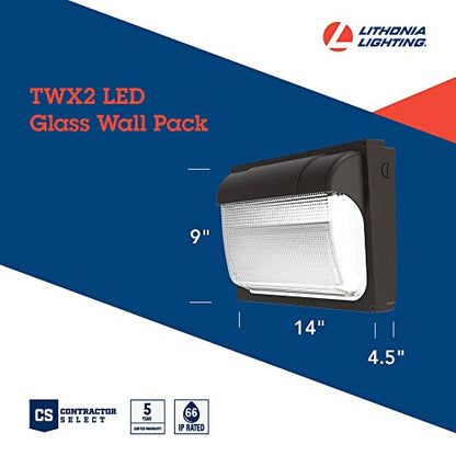 Lithonia Lighting 13" LED Wall Pack Outdoor Light, Adjustable Lumens - color: Adjustable Lumens | 4000K Cool White, size: 9" H x 14" W x 4.5" D