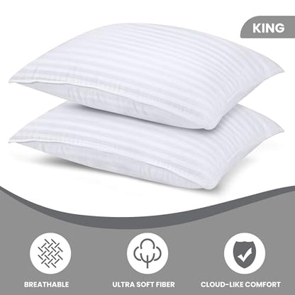 Utopia Bedding Hotel Bed Pillows for Sleeping, Pillows King Size Set of 2 - size: King (Pack of 2)
