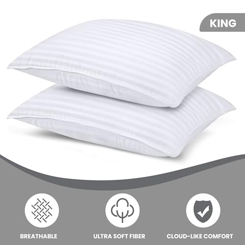 Utopia Bedding Hotel Bed Pillows for Sleeping, Pillows King Size Set of 2 - size: King (Pack of 2)