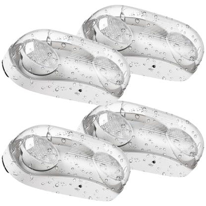 LEONLITE 4-Pack Wet Location LED Emergency Lights IP65 Waterproof White - color: White