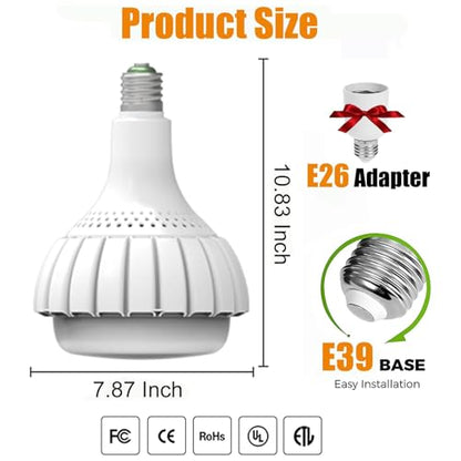 E39 Mogul Base LED Bulb, 6500K Daylight, 100W Super Bright LED Bulb