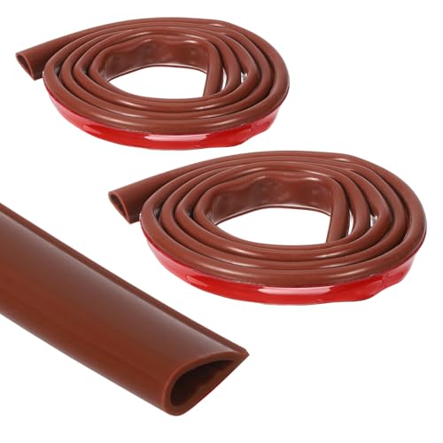2PCS Smoke Fire Seal Strip, 3.3 Feet Door Seal Tape Self Adhesive Graphite Rubber Composite Material for Fire Rated Windows Steel Doors, 1/2" W x 1/4" H, Brown - color: Brown, size: 3.3 Feet