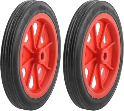 2 Pcs Replaceable Shopping Basket Cart 5.5" Wheels Red Black