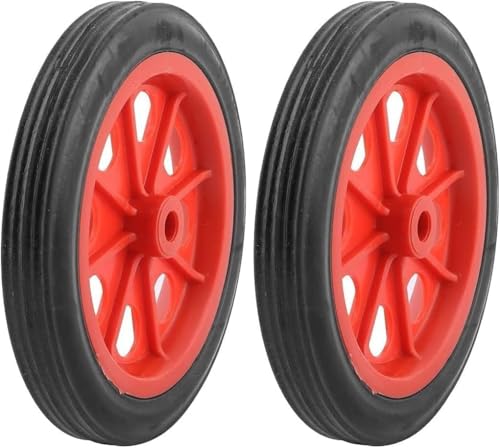 2 Pcs Replaceable Shopping Basket Cart 5.5" Wheels Red Black
