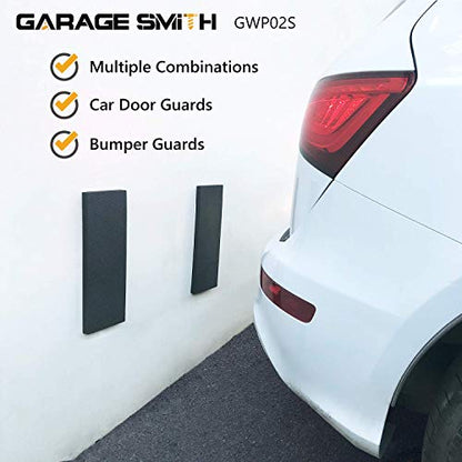 AMPULLA GWP02S Garage Wall Protector Car Door Protectors, Designed in Germany (2, Black) - color: Black