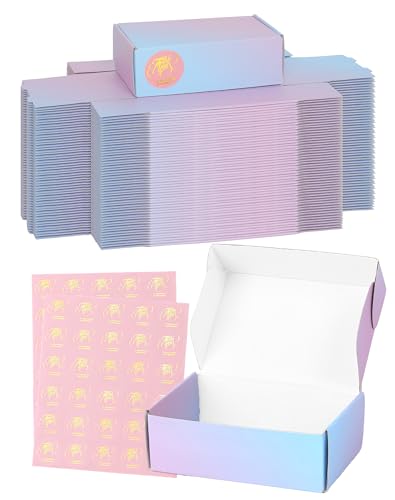Shipping Boxes 50-Pack Cardboard Boxes: Purple Packaging Boxes - 6x4x2 Mailer Boxes - Small Business Mailing Packing Box - color: ‎Purple, size: 6x4x2 inch