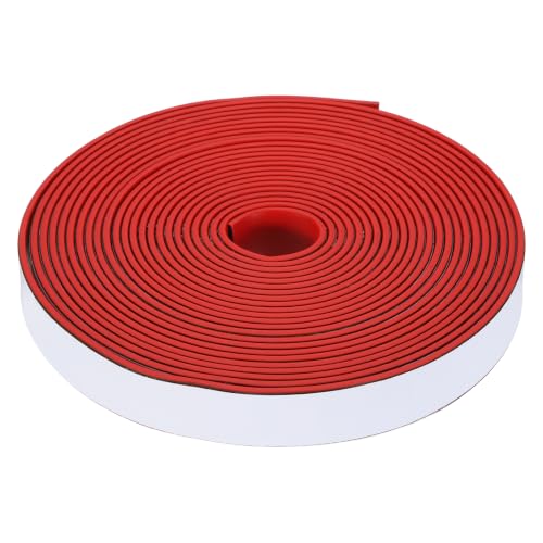 Smoke Fire Seal Strip 19.7 Feet 20mm/0.79" Wx2mm/0.08" T Red - color: Red, size: 19.7 FT x 20mm / 0.79" W x 2mm / 0.08" T