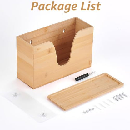 Pollock Paper Towel Dispenser with Lid,Wall Mount or Countertop - color: Blk-5857u-wood