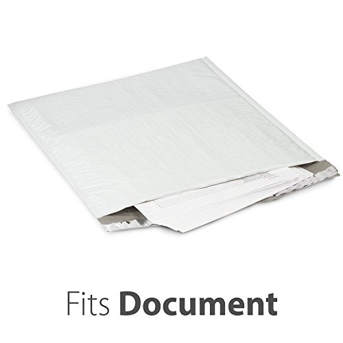 #6 Poly Bubble Mailer 12.5 x 16 (50 Pack), Lightweight Water/Dust/Shock/Tear Resistant Padded Shipping Envelopes for Book, Magazine, Documents - size: 50 Pack