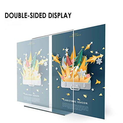 Relx Acrylic Sign Holder 8.5 x 11, Plastic Frame Flyer Holder, Double Frames Clear Acrylic Display Stand for Store, Restaurant (10 pack) - size: 10 pack