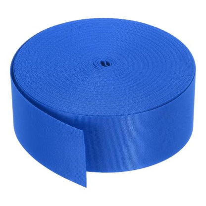 MECCANIXITY Flat Nylon Webbing Strap 2 Inch 25 Yards Blue - color: Blue, size: 2 Inch x 25 Yards