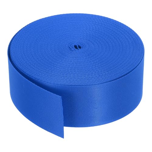 MECCANIXITY Flat Nylon Webbing Strap 2 Inch 25 Yards Blue - color: Blue, size: 2 Inch x 25 Yards